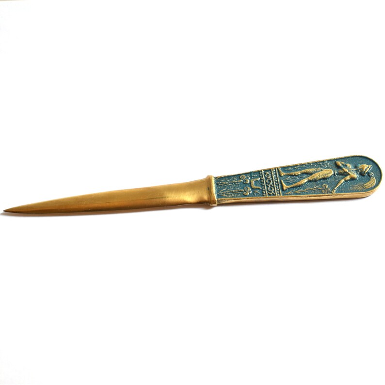 Brass Letter Opener Greek Crete Museum Themes Your Choice Etsy