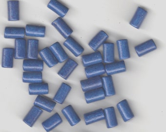 Package of 100 Royal Blue Ceramic Beads 6X10 mm, hole about 2.5 mm #26