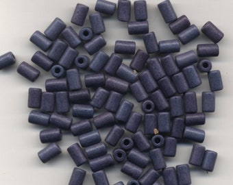 Package of 100 Purple Ceramic Beads 6X10 mm, hole about 2.5 mm #06 Aqua