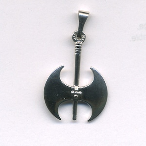 Double Axe or Labrys Charm 925o Sterling silver - Minoan Art  (M112-S)