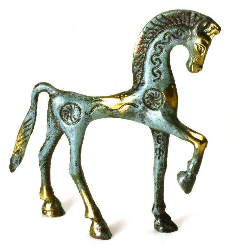 Ancient Greek Horse Depiction Hand Made Bronze Horse Trojan Horse Horse Statuette Solid Brass 5x 6 Inches 12 5 5 Oz Art Collectibles Figurines Delage Com Br