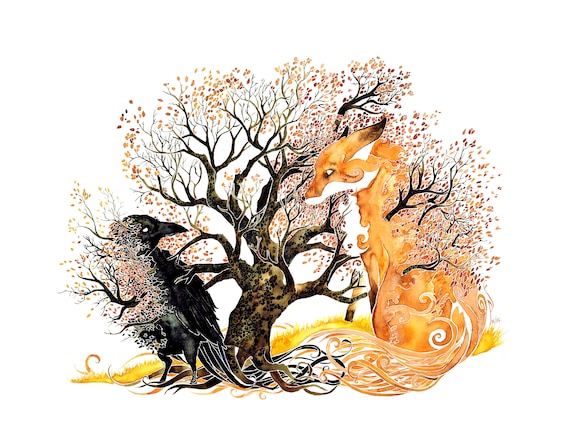 Forever Autumn -giclee PRINT of original watercolor