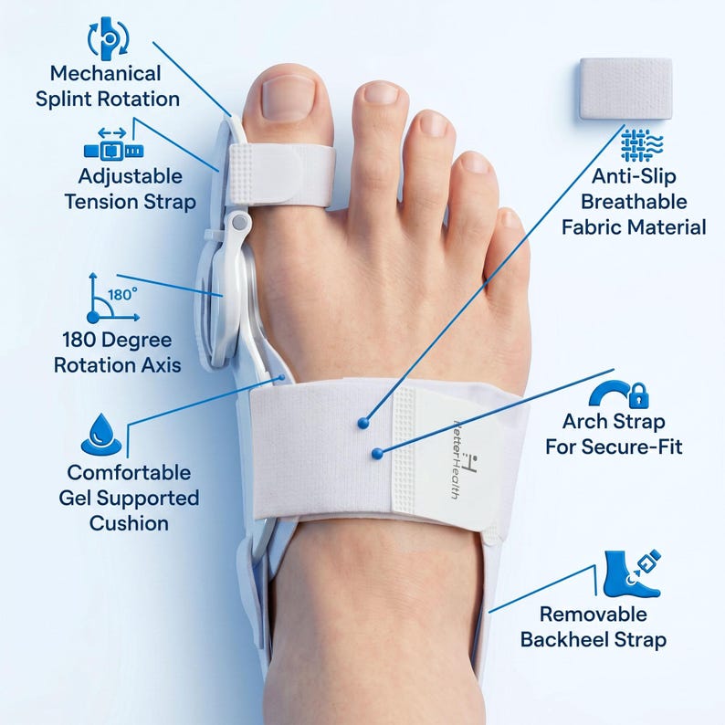Big Toe Straightener Bunion Corrector Splint Foot Pain Relief Hallux ...