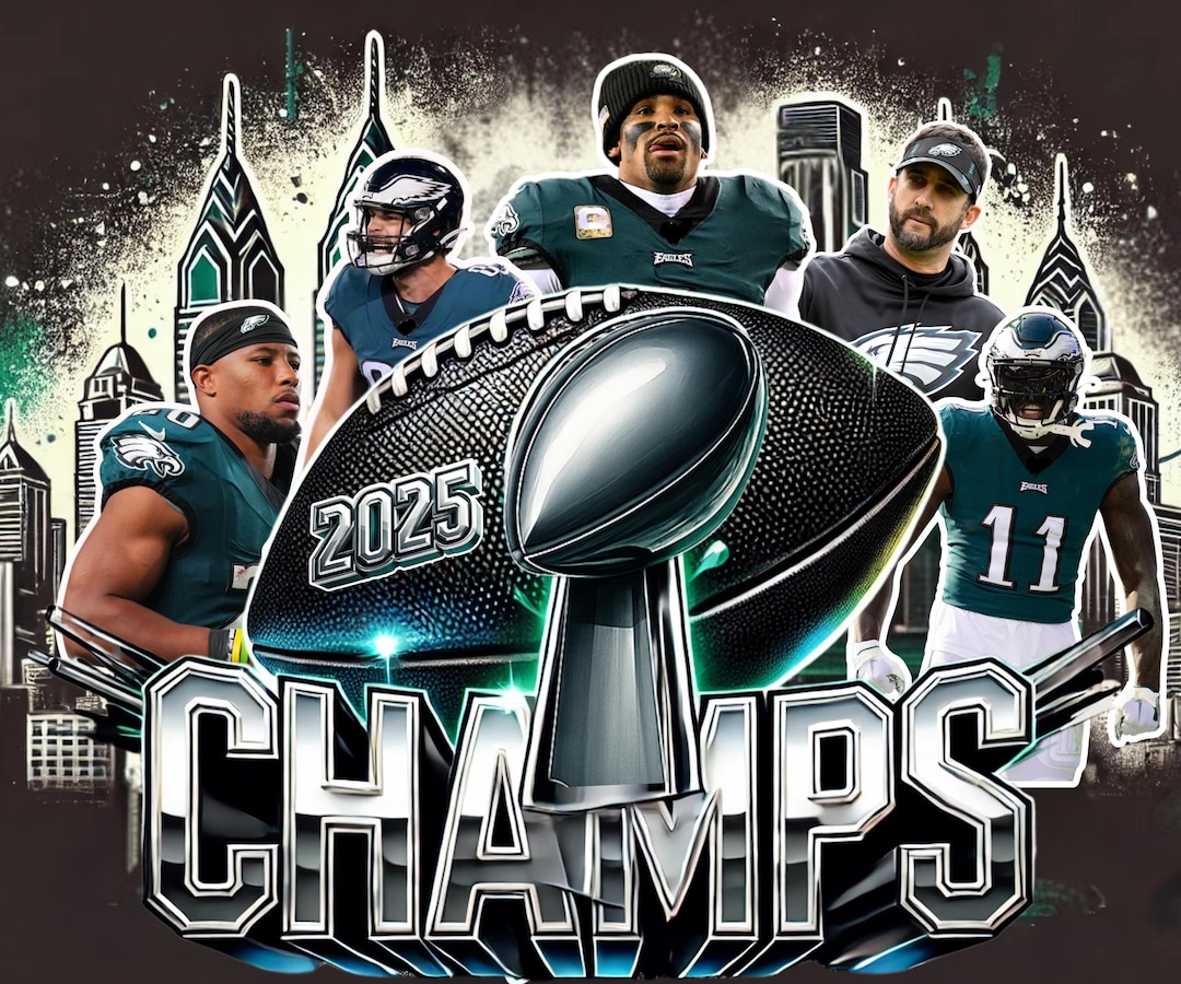 Eagles Super Bowl LIX Champions Digital Art NFC Champs 2025 Football ...