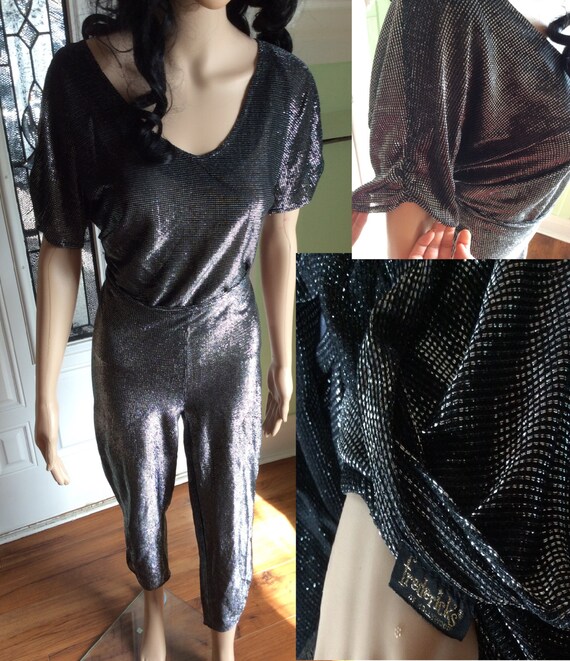Fredericks of Hollywood lurex chromspun jumpsuit c