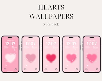valentinesday, PinkWallpaper, IphoneWallpapers, iOS16, crystalhearts, iPhone14pro, lockscreen, WallpaperHeartAura, CuteAesthetic, HeartAura