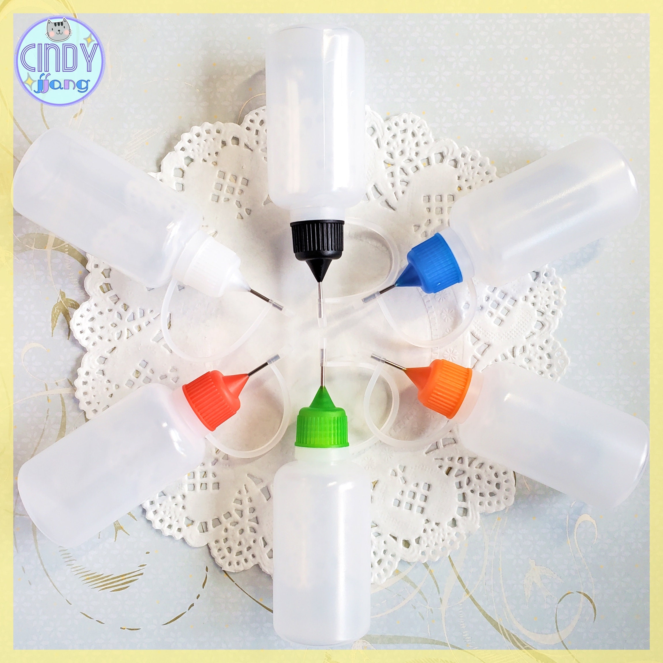 6 Pcs 4 Ounce Needle Tip Glue Bottle 120ml Plastic Dropper Bottles  Multicolor Lid with 2 Pcs Mini Funnel for Small Gluing Projects, Paper  Quilling DIY