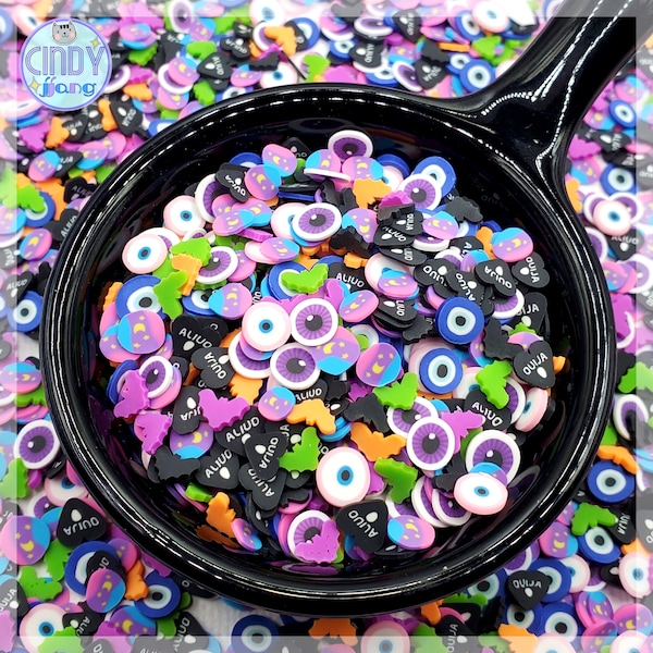 Spooky Halloween Mix • 5g 10g 20g • Polymer Clay Slice Sprinkles | for Slime, Resin Shaker Filler, Decoden, Tumbler, DIY Craft Project