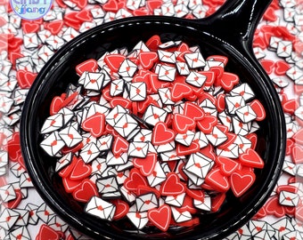Love Letter • 10g / 20g • Polymer Clay Slice Sprinkles for Slime, Resin Filler, Decoden, Tumbler, Nail Art, DIY Craft Projects