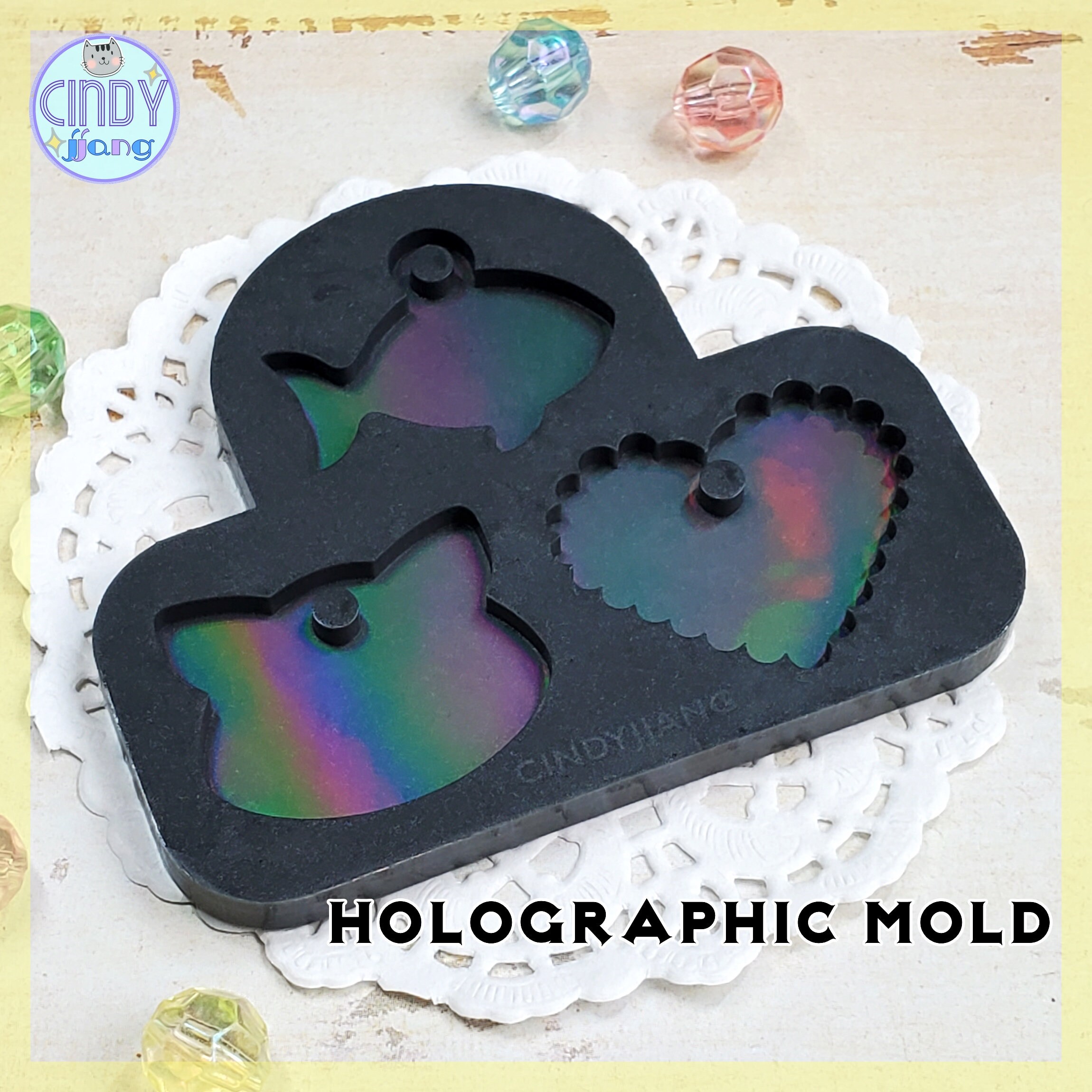 Dog Tag Resin Mold Heart Star Square Wave Silicone Mold 