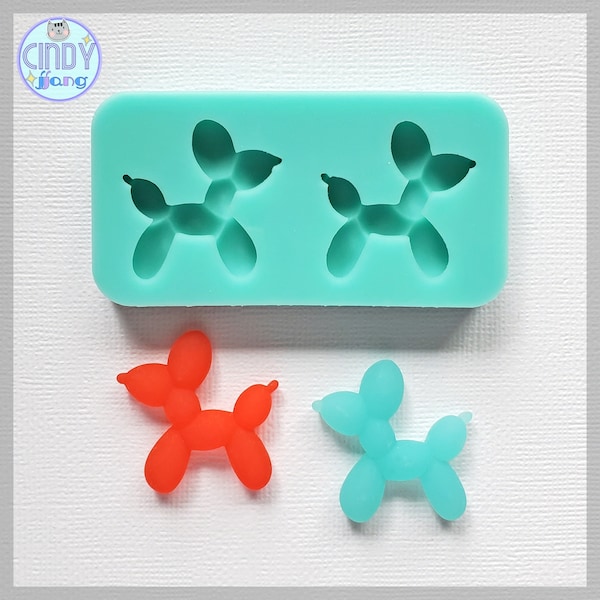 3D MOLD - Balloon Dog Silicone Mold - For making Cabochons, Wax melts, Miniature, Polymer clay jewelry, Food making, Chocolate, Candy, etc.