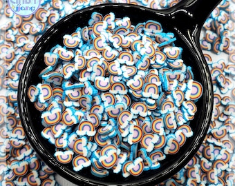 Rainbow Cloud • 10g / 20g • Polymer Clay Slice Sprinkles | for Slime, Resin Shaker Filler, Decoden, Tumbler, Nail Art, DIY Craft Project