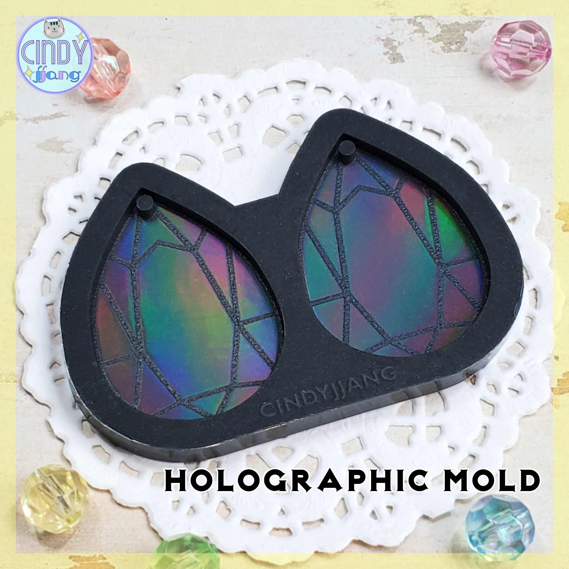 Holographic Light Shadow Silicone Molds DIY Epoxy Resin Casting Mold Mobile  Phone Holder Mold Cell Phone Bracket Mould