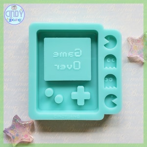 Retro Videospiel Shaker mit Bits Mould | Glänzende Silikonform für Resin Craft | für Epoxidharz, UV Harz Form