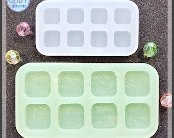 0.5 inch / 0.75 inch - Rounded Square Stud Earring Mold | Shiny Silicone Flat Mold for Resin, Clay, Wax melts, Jello, Chocolate, Food making