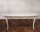 20th Century Louis XV Style Painted Dining Table with Leaves