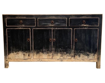 Black Distressed Console - Etsy