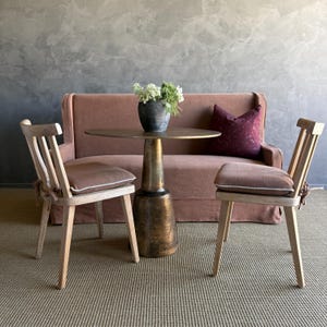 Dayah Bistro Table or Entry Table in Aged Brass Finish