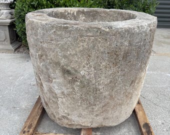Antique Limestone Trough 51626J 24"Dia