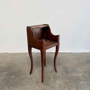 Antique French Country Style Walnut Night Stand or Side Table