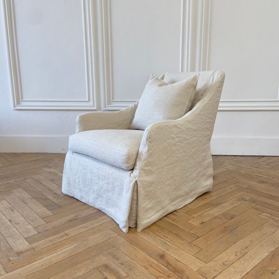 Lucy Slip Cover Swivel Chair Etsy UK