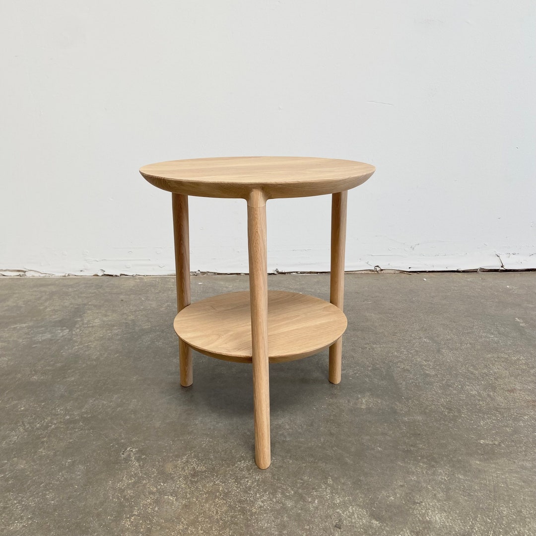 White Oak Modern Side Table - Etsy