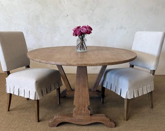 Lyon Reclaimed European Pine Oval Dining Table or Center Table in Natural