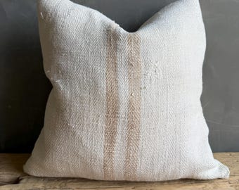 Vintage Stripe Grain Pillow with Down Insert