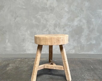 Vintage Elm Chop Block Table