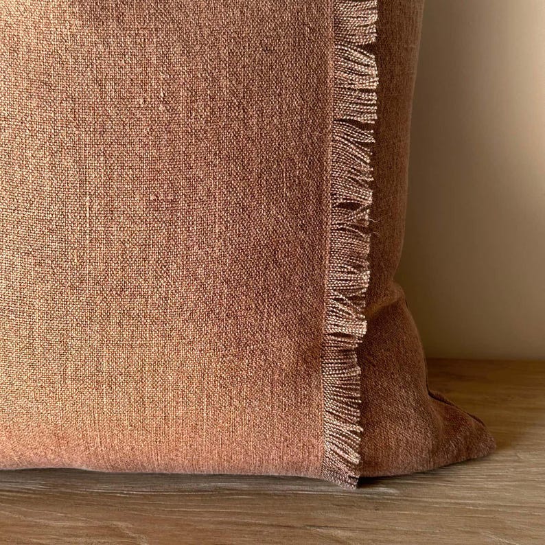 BloomHomeInc Fringe Linen Pillow - Thumbnail 3