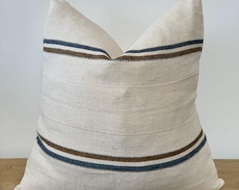 100% Belgian Linen Auburn Pillow Cover with Insert and Hidden Zipper