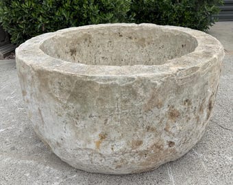Antique Limestone Trough 51626E 24" Dia