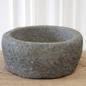 Antique Stone Mortar Bowl image 1