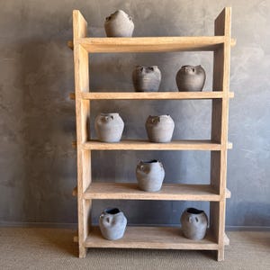 Reclaimed Elm Wood Bookcase in a Natural Finish