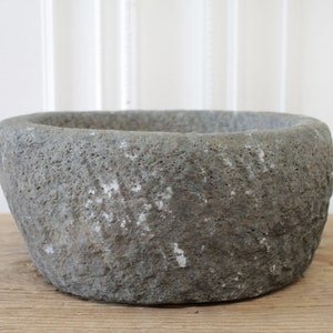 Antique Stone Mortar Bowl image 3