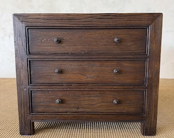 Ollie II 3 Drawer Nightstand - Walnut Finish