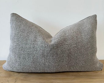 Heavy Weight Woven Belgian Linen Pillow with Down Insert