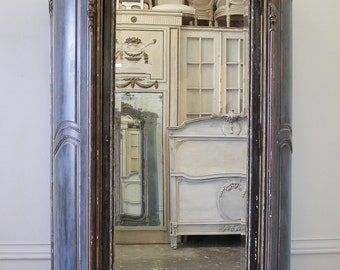 SALE 19th Century Louis XV Style French Polychromed Armoire