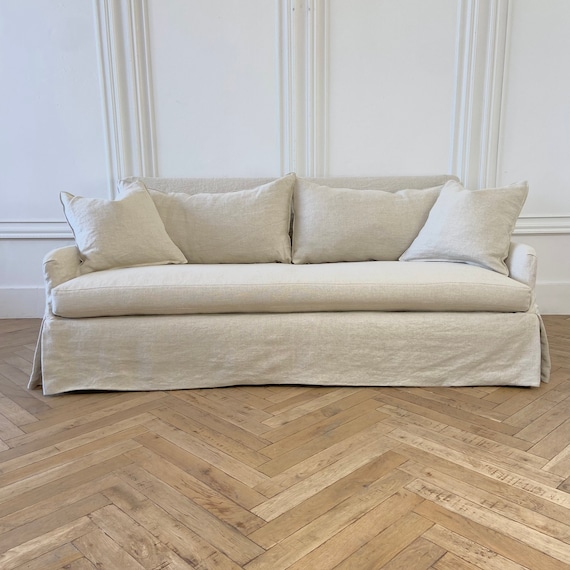 Slip sale covered sofa
