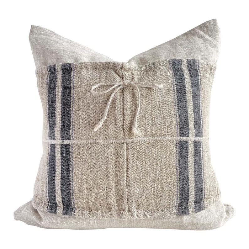 Bloom Home Inc. Linen Grain Sack Pillow - Thumbnail 5