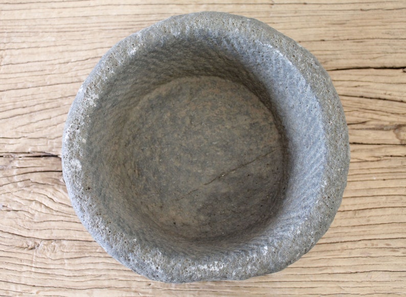 Antique Stone Mortar Bowl image 2