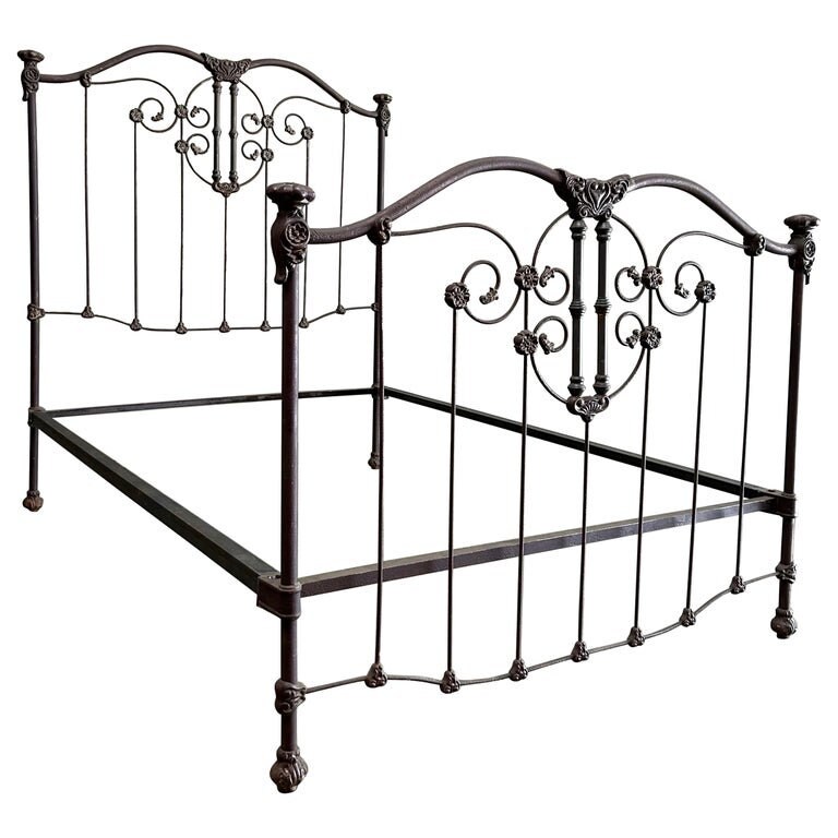 Antique Full Size Iron Bed in Bronze Finish Etsy