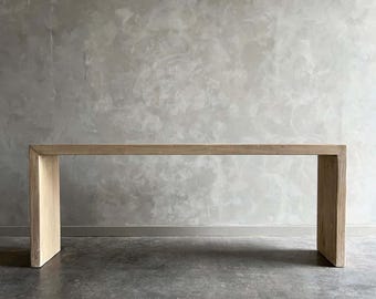Modena Elm Wood Waterfall Console Natural