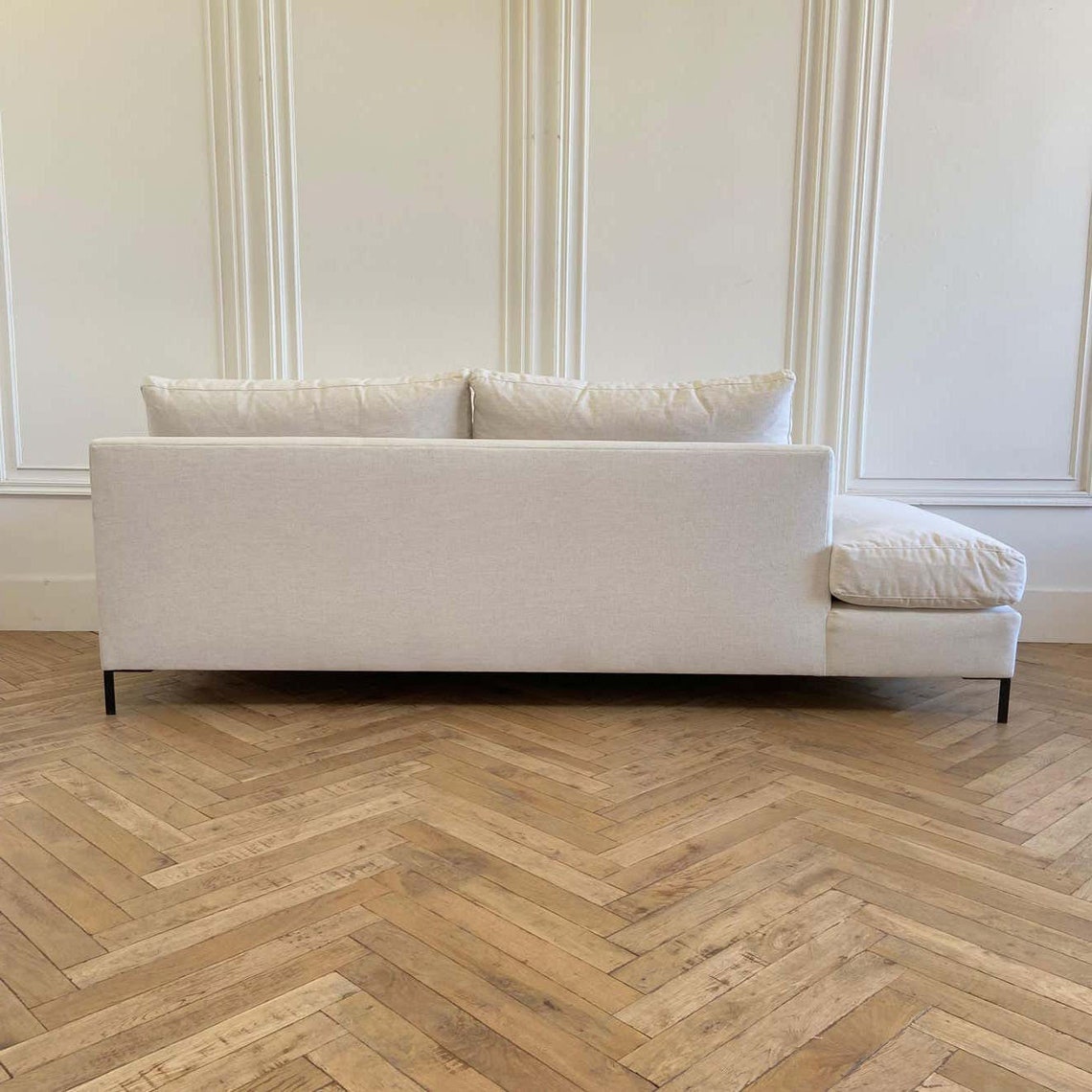 Custom Chaise One Arm Sofa Crypton Stain Resistant Fabric RAF Etsy