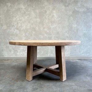 Viva Reclaimed Mixed Wood Round Dining Table 120cm