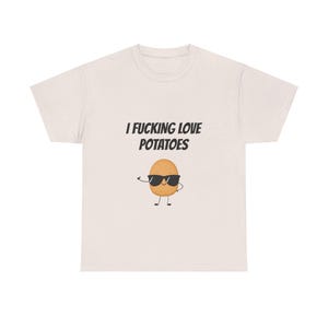 Funny Potato Graphic Unisex Tee, Humorous Foodie T-Shirt image 4