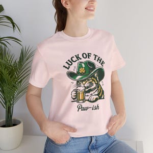 St Patrick&#39;s Day Katze T-Shirt, Glück der Pfote, Unisex T-Shirt, St Patrick&#39;s Day Shirt, St Patrick&#39;s Day T-Shirt, St Patrick&#39;s Day Shirt