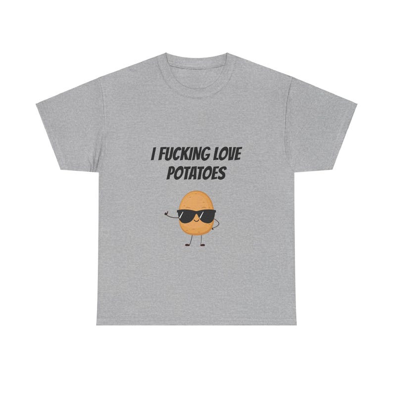 Funny Potato Graphic Unisex Tee, Humorous Foodie T-Shirt image 5