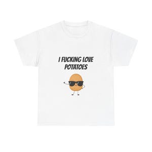 Funny Potato Graphic Unisex Tee, Humorous Foodie T-Shirt image 2