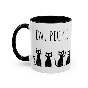 Tazza da caffè a forma di gatto stravagante - Regalo perfetto per gli amanti dei gatti, tazza con gatto nero per casa, ufficio, compleanno, regali a tema gatto
